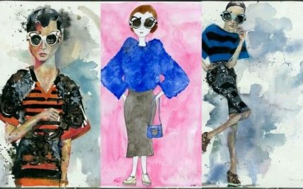 Prada Minimal Baroque illustrerad av Marcela Gutierrez. Prada Minimal Baroque illustrerad av Marcela Gutierrez.
