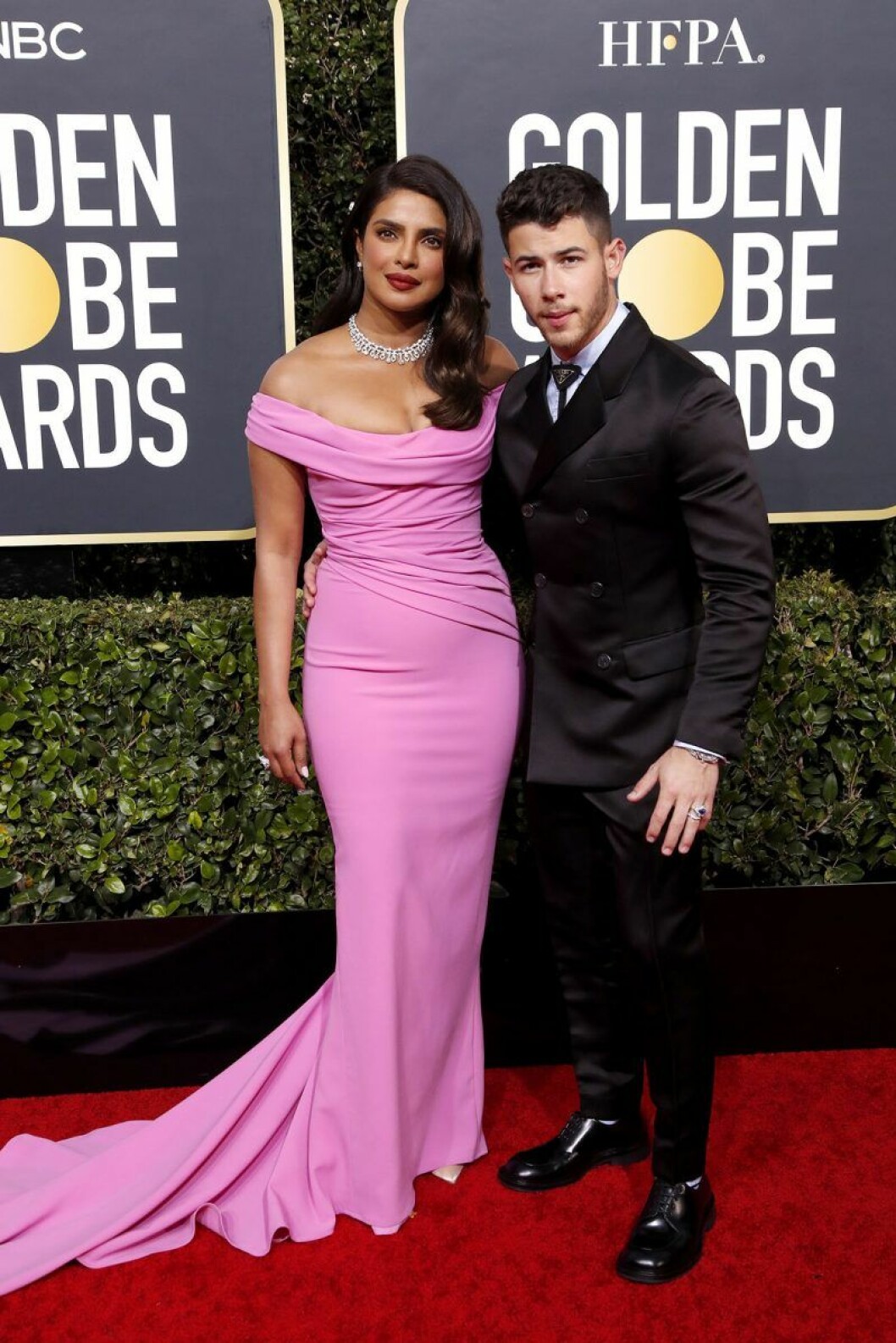 Priyanka Chopra och Nick Jonas på Golden Globes