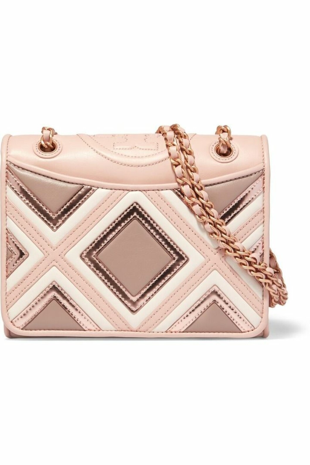 puderrosa väska tory burch