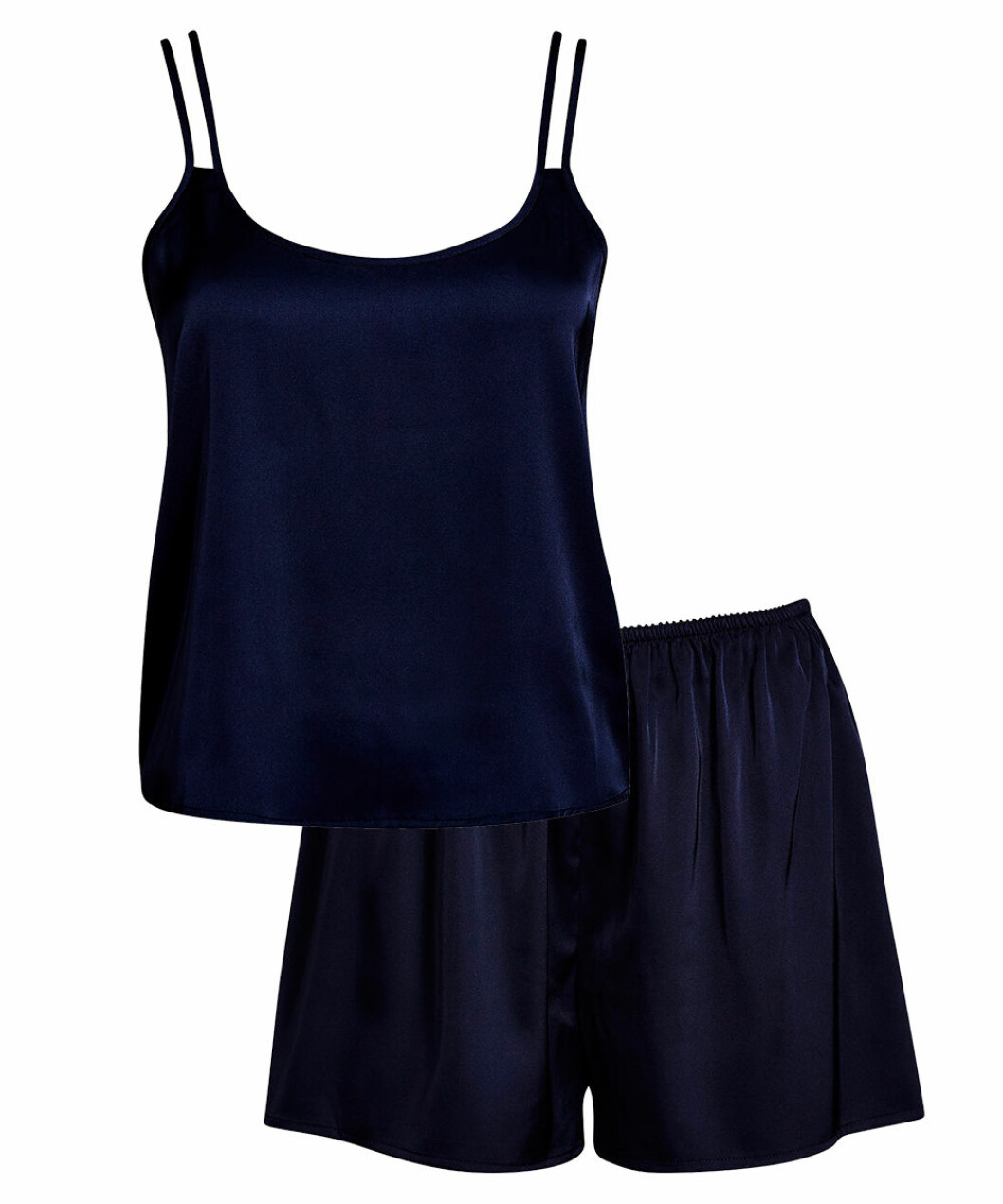 Blå pyjamas linne och shorts