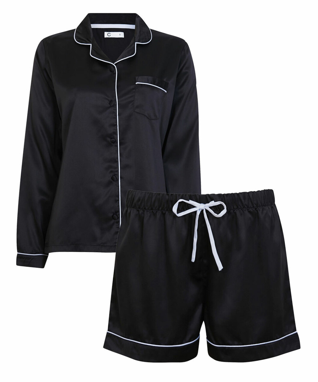 Svart pyjamas med shorts