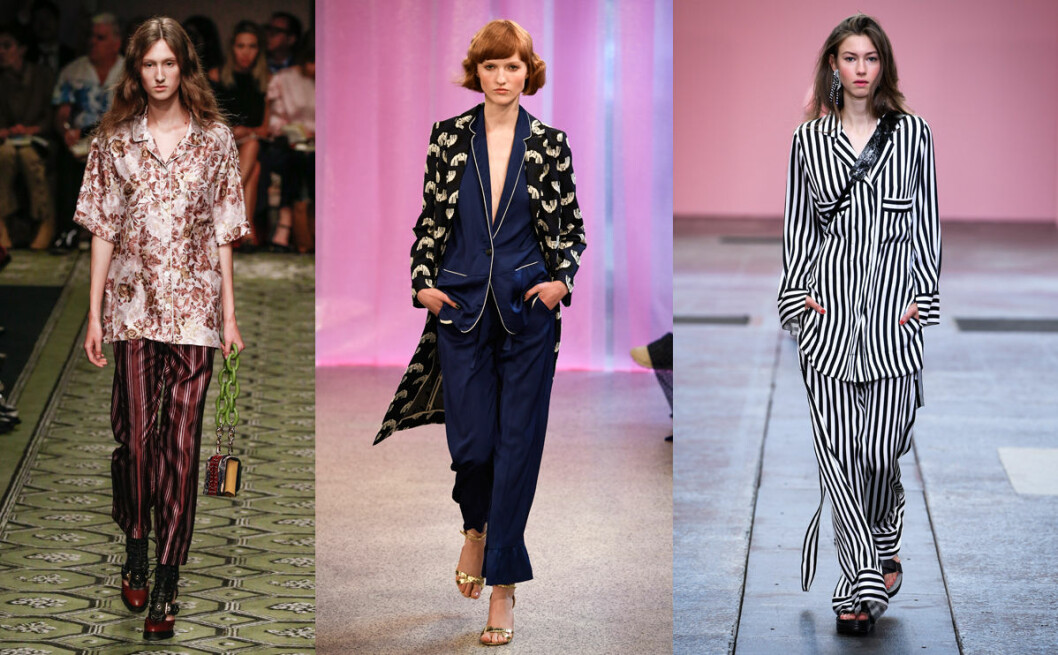Pyjamas hos Burberry, Baum und Pferdgarten och By Malene Birger. pyjamas mode vårens trender 2017