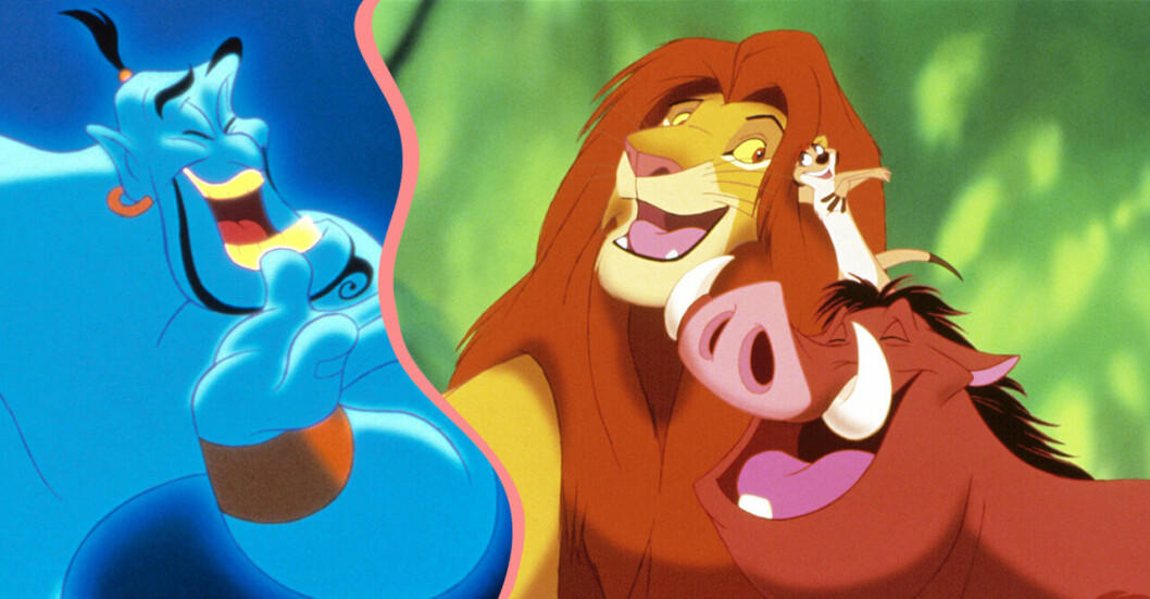 Aladdin och lejonkungen i kollage