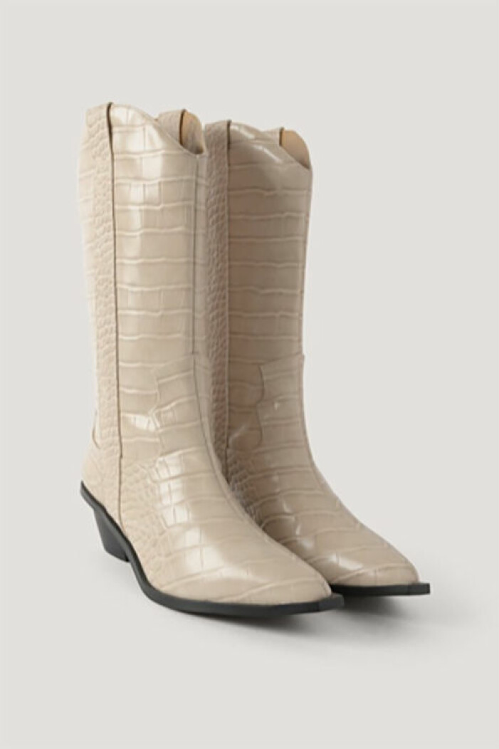 Raka cowboyboots i beige nyans, NA-KD