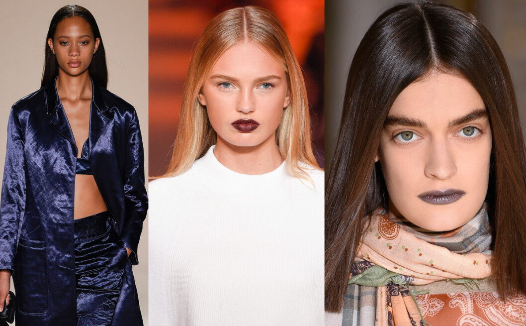 Plattat hår hos Victoria Beckham, DKNY och Acne Studios till våren och sommaren 2017. vårtrender hår frisyr 2017