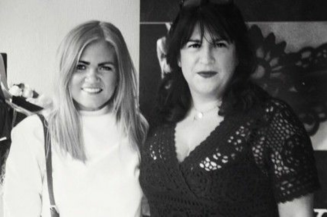 Rebecca Fredriksson och ”Fifty Shades”-författaren E.L. James. Rebecca Fredriksson och "Fifty Shades"-författaren E.L. James.