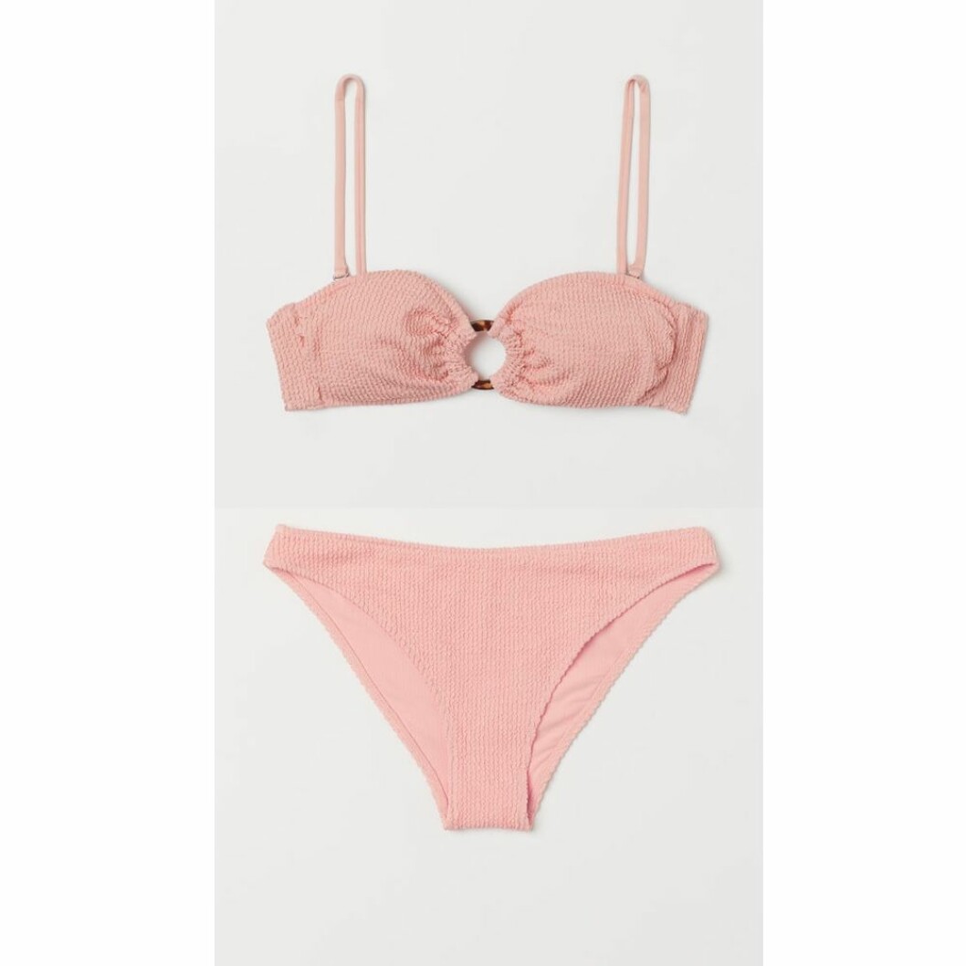 Rosa ribbad bikini