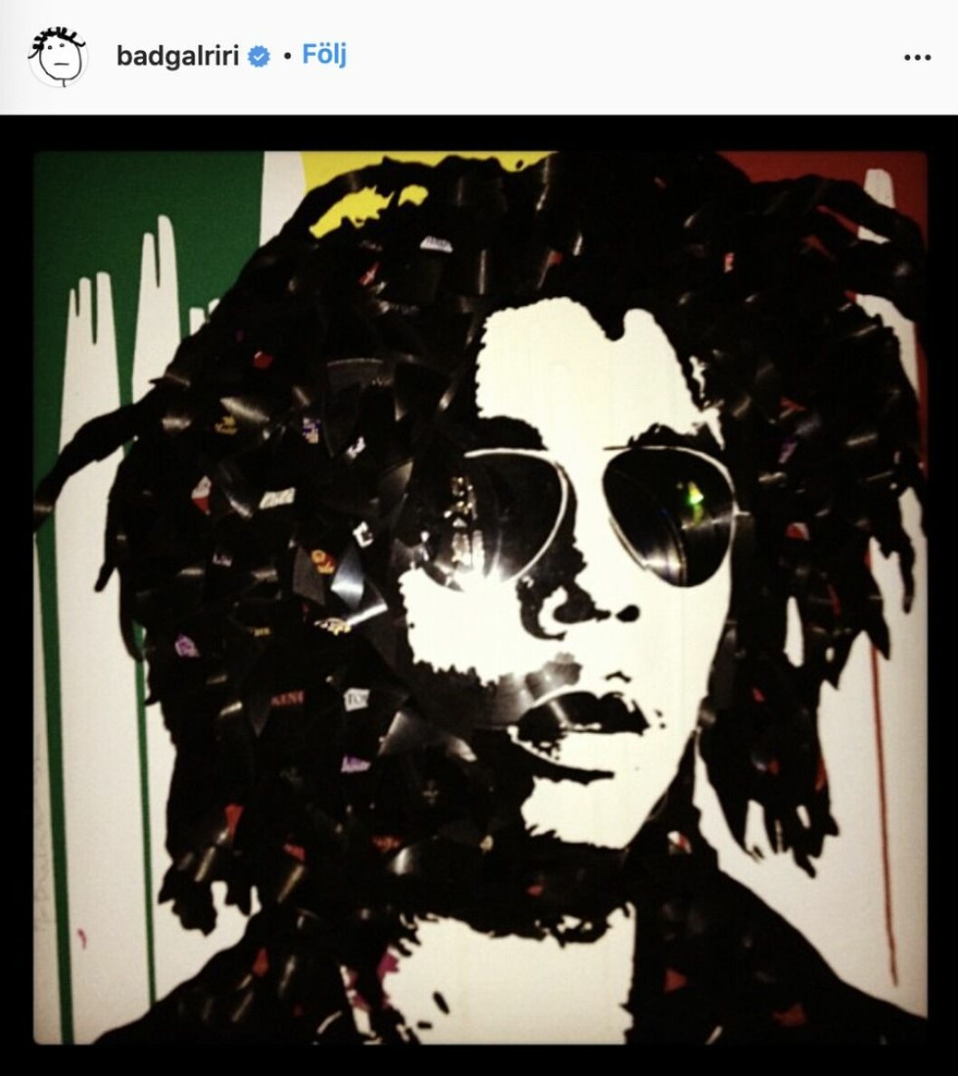 En tavla på Bob Marley