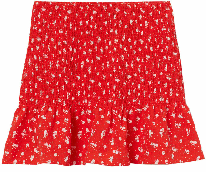röd mönstrad kjol från H&M