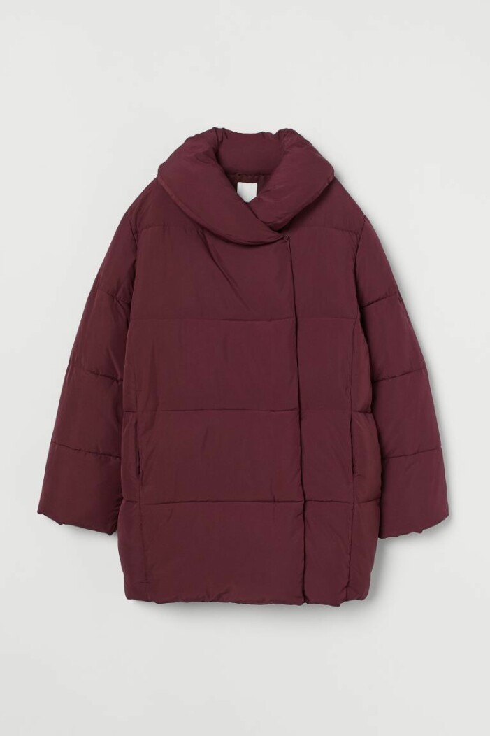 Röd vadderad dunjacka från H&M
