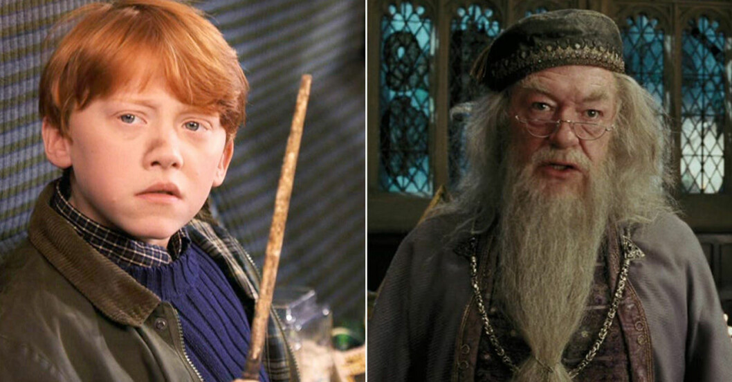 Dumbledore och Ron Weasley i harry potter