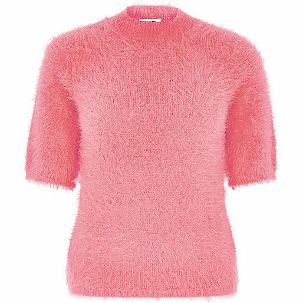 rosa fluffig tröja