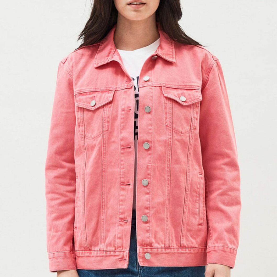 Rosa jeansjacka