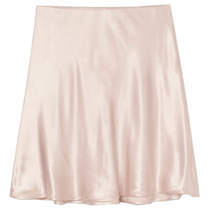 Rosa satinkjol från H&M