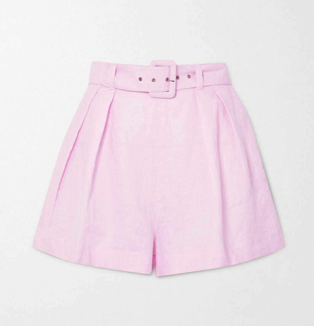 Rosa shorts i linne för dam till 2020