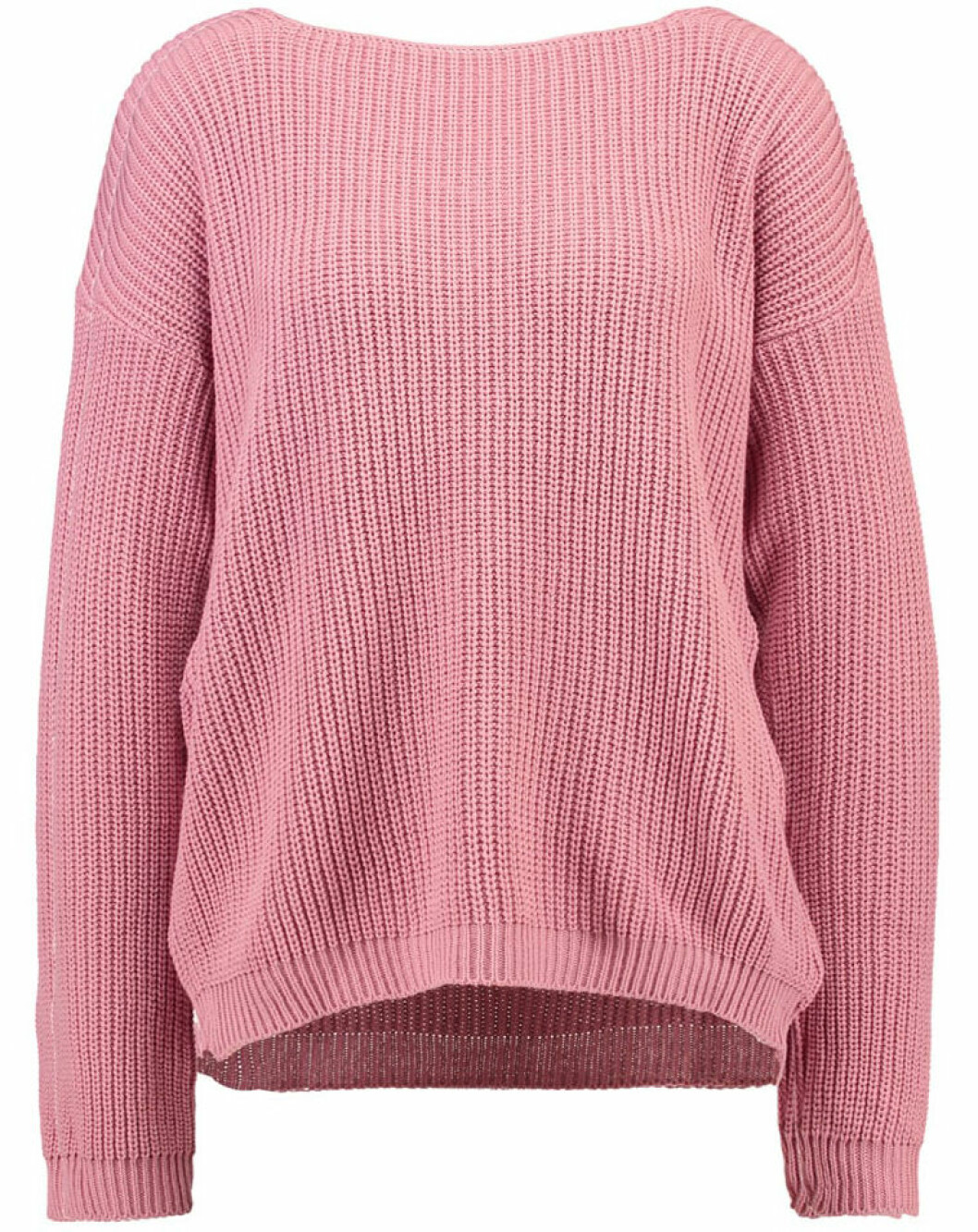 rosa stickad tröja