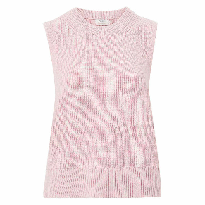 rosa stickad väst