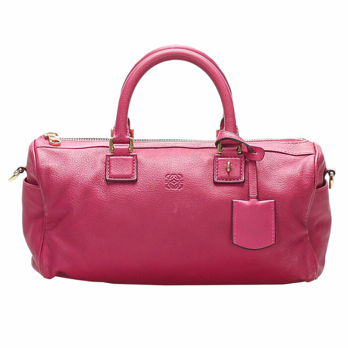 rosa väska Loewe Anagram Leather Satchel