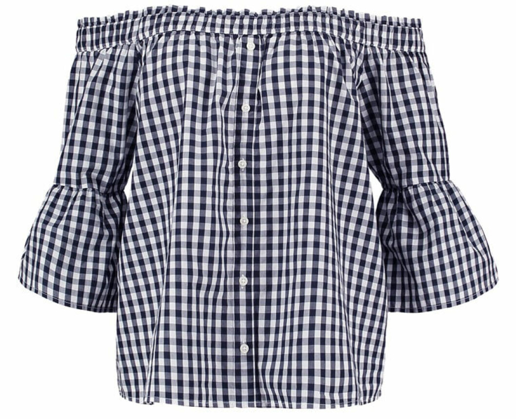rutig skjortblus