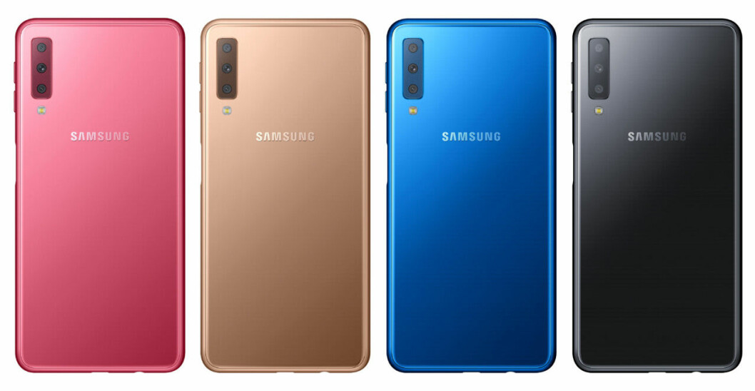 Samsung A7 kommer i fyra färger