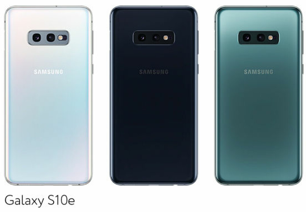 Samsung Galaxy S10e kommer i tre färger