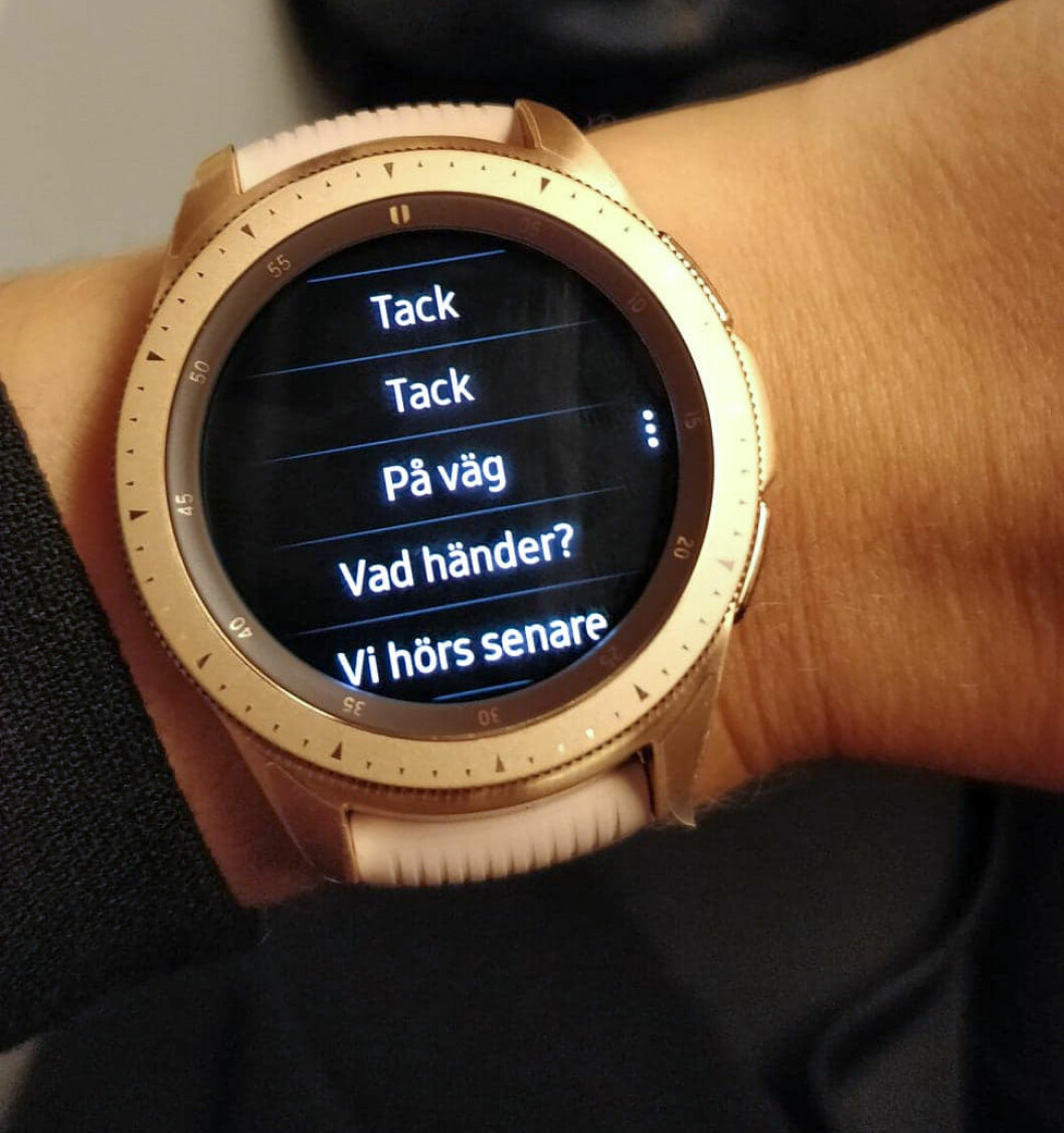 Förinställda meddelanden på Samsung Galaxy Watch