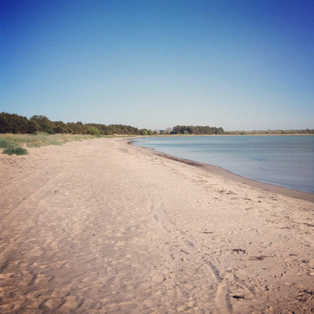 Stranden Sandviken på Gotland.