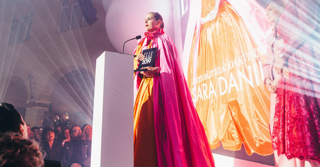 Sara Danius vid Elle-galan 2019