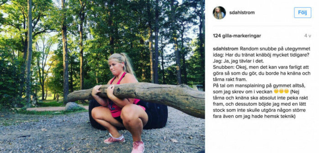 Sara Dahlström är styrkelyftare och inspirerar dagligen sina följare med peppande bilder på Instagram. Sara Dahlström är styrkelyftare och inspirerar dagligen sina följare med peppande bilder på Instagram.