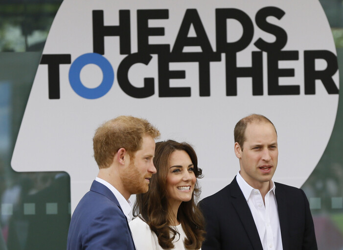 Prins Harry, Kate och prins William vid ett event för Heads Togeter.