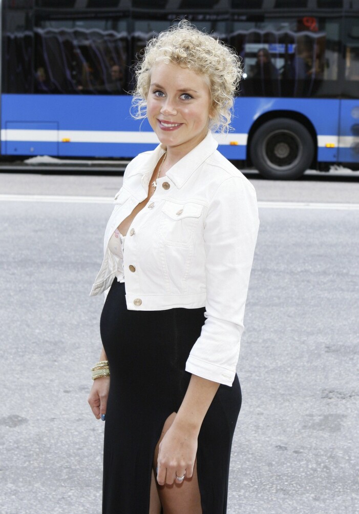 Ellen gravid med sitt första barn. Ellen Fjæstad