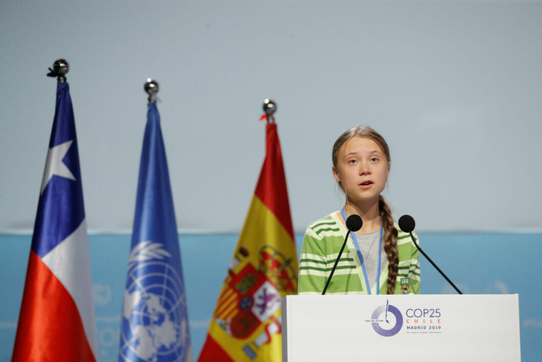 Climate change activist Greta Thunberg speaks at the High-Level event on Climate Emergency during the U.N. Climate Change Conference (COP25) in Madrid, Spain December 11, 2019. REUTERS/Susana Vera X01622