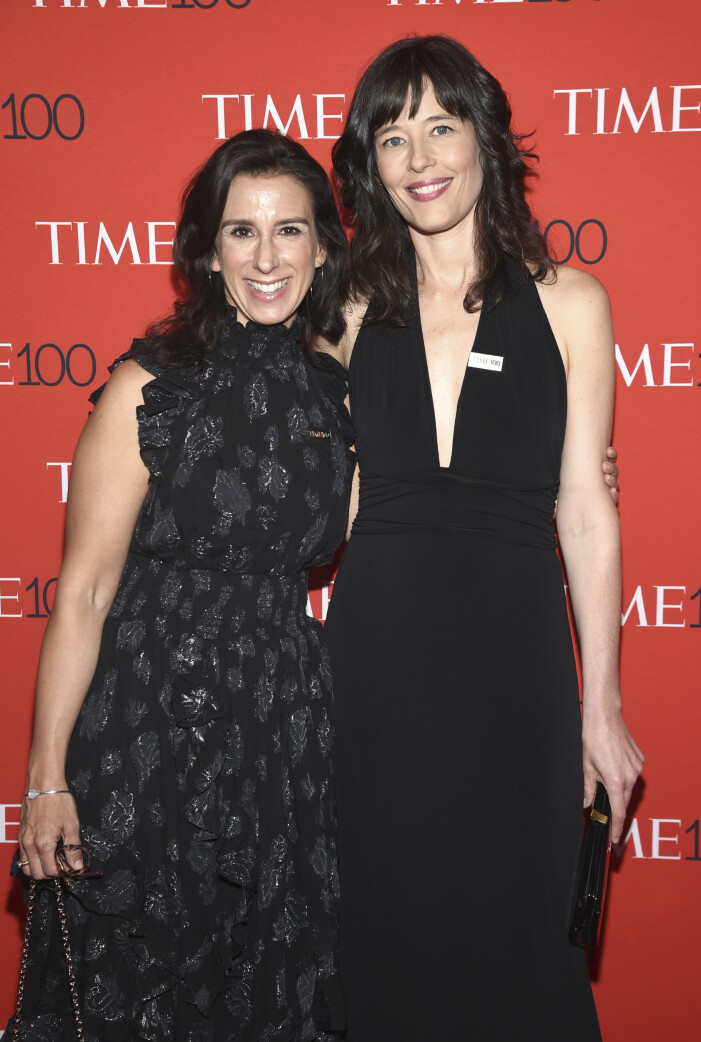 Jodi Kantor, left, and Megan Twohey attend the Time 100 Gala celebrating the 100 most influential people in the world at Frederick P. Rose Hall, Jazz at Lincoln Center on Tuesday, April 24, 2018, in New York