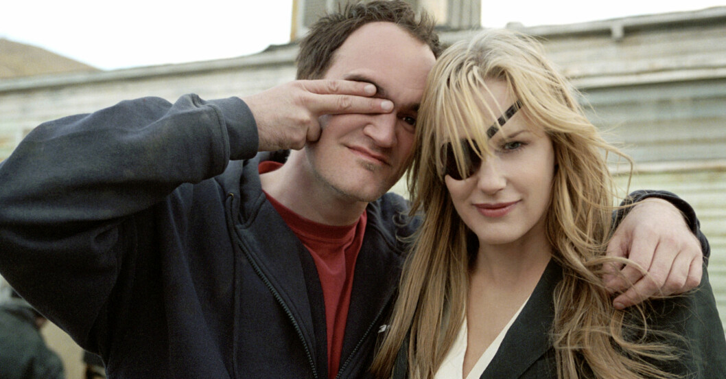 Quentin Tarantion och Daryl Hannah i samband med arbetet med succéfilmen <span class=" italic" data-lab-italic_desktop="italic">Kill Bill</span> 2004.