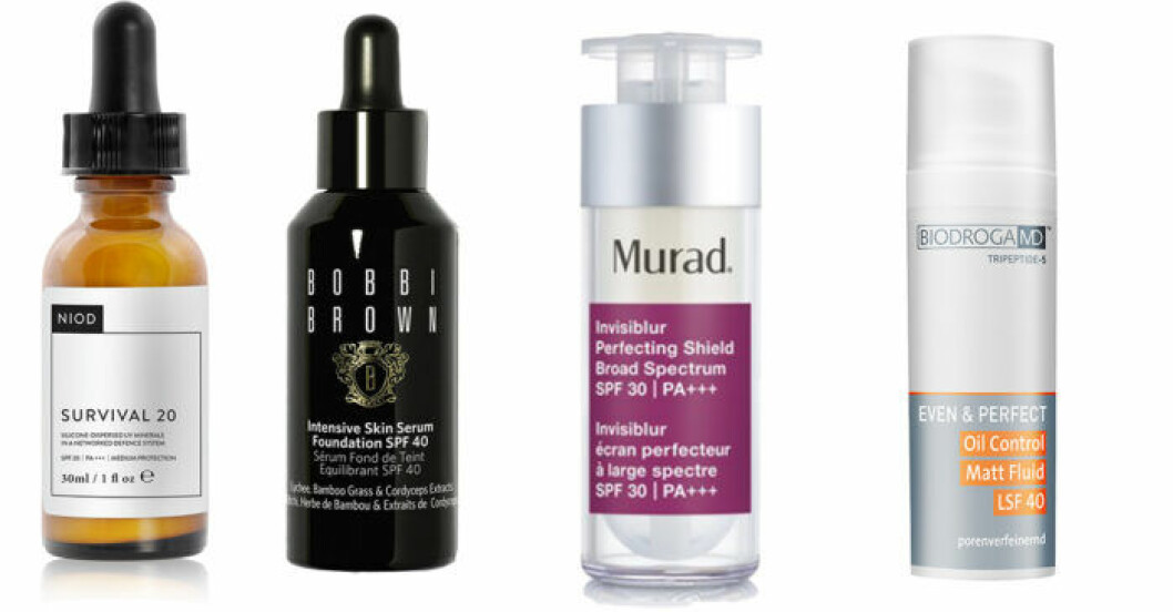Serum med spf för solskydd