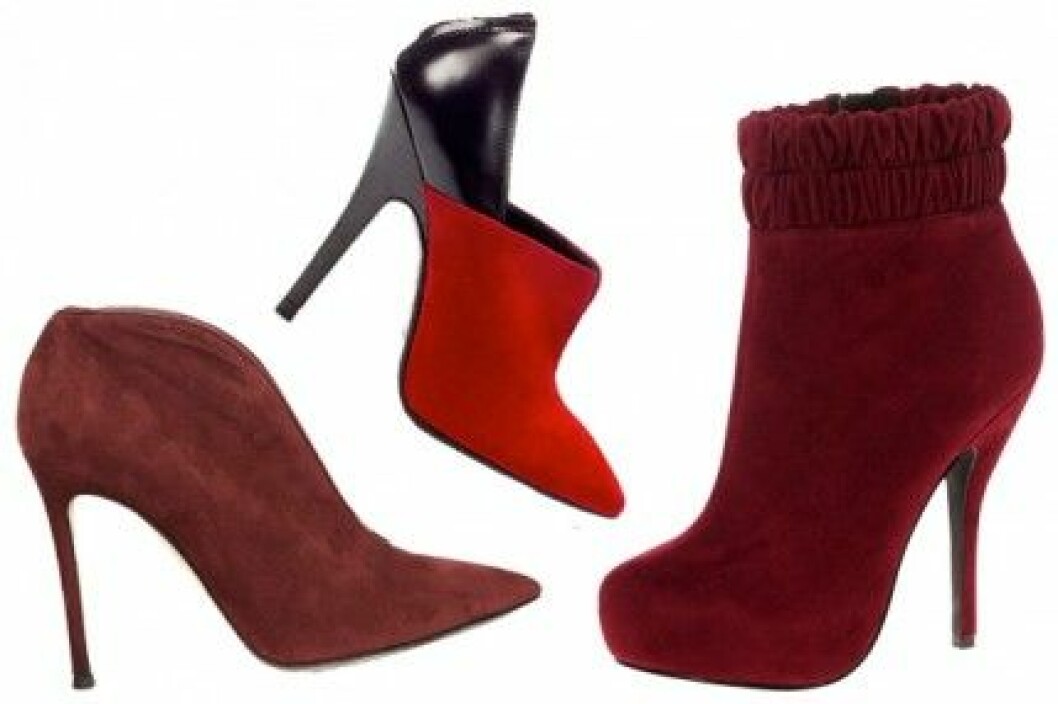 Trendigt vinröda ankelboots från Gianvito Rossi, Zara & Asos. Trendigt vinröda ankelboots från Gianvito Rossi, Zara & Asos.