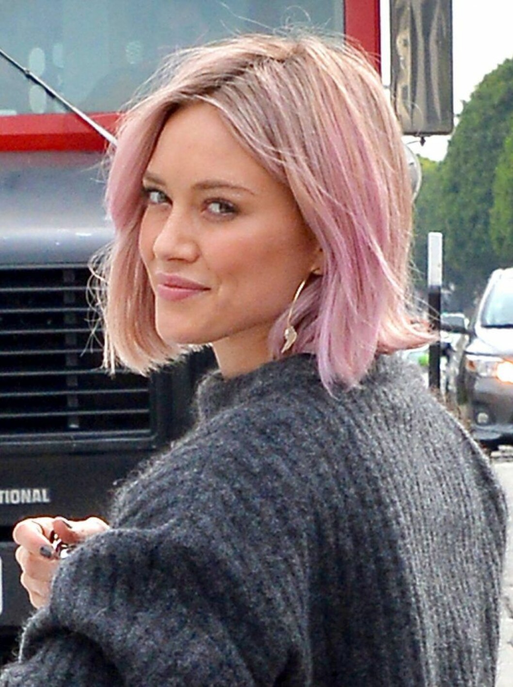 Hilary Duff i rosa hår
