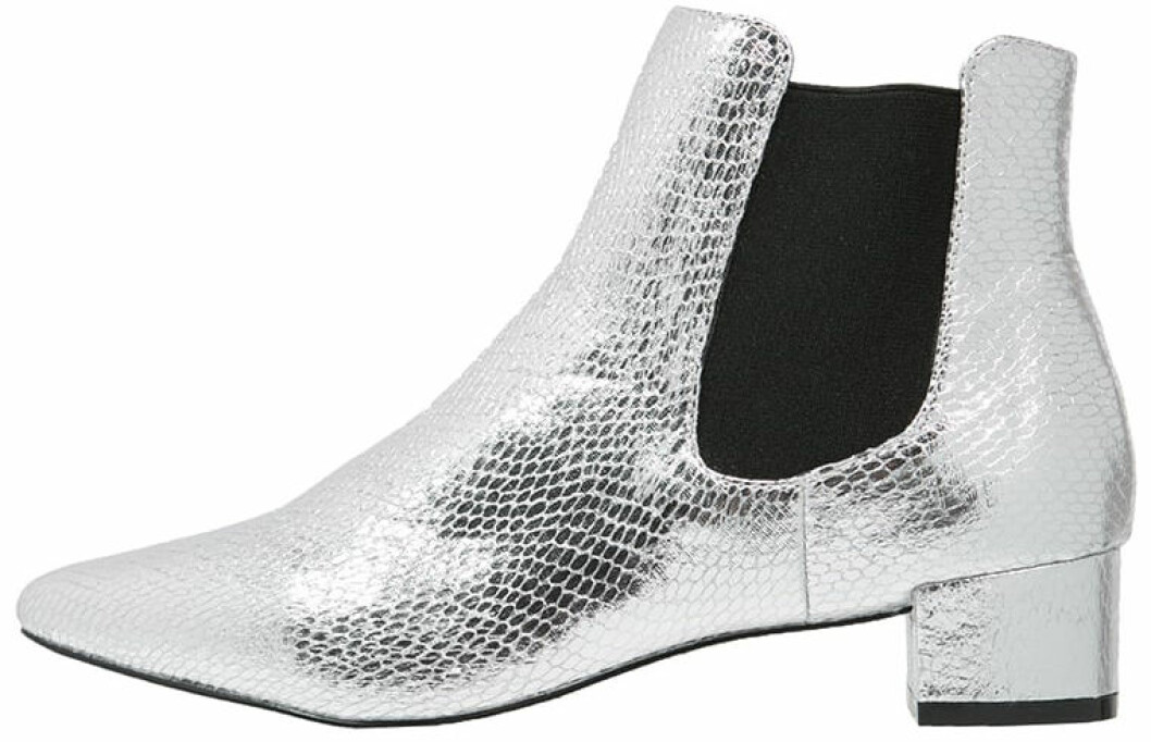 silver ankelboots metallic