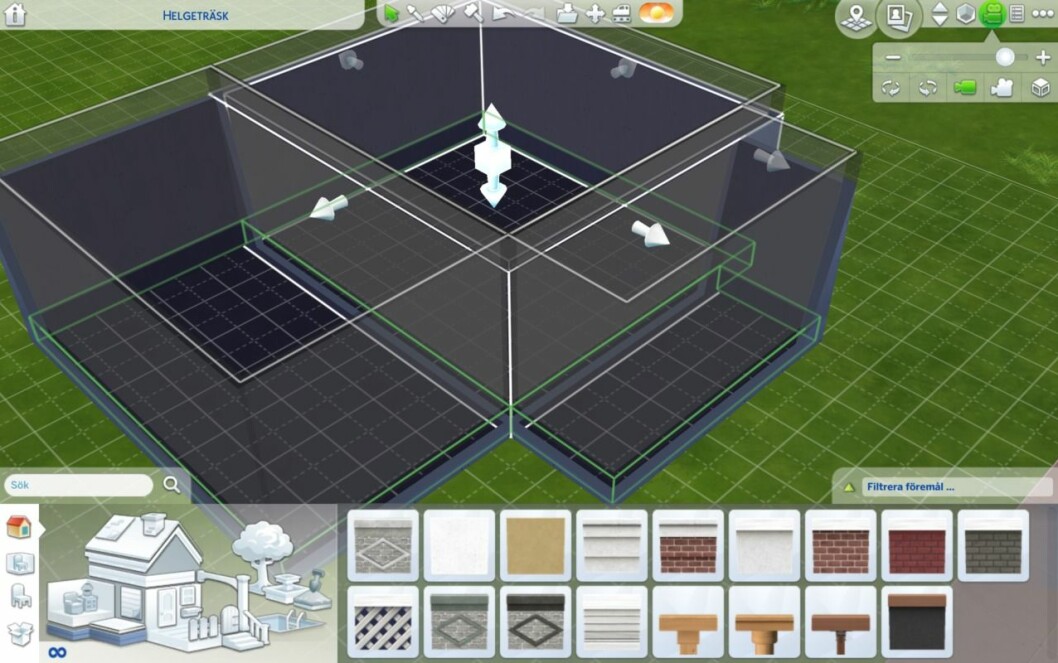 Det tog mig alltså strax under 40 minuter att lista ut att man behöver dra i denna pil för att få en grund på sitt hus. Bygga grund Sims 4