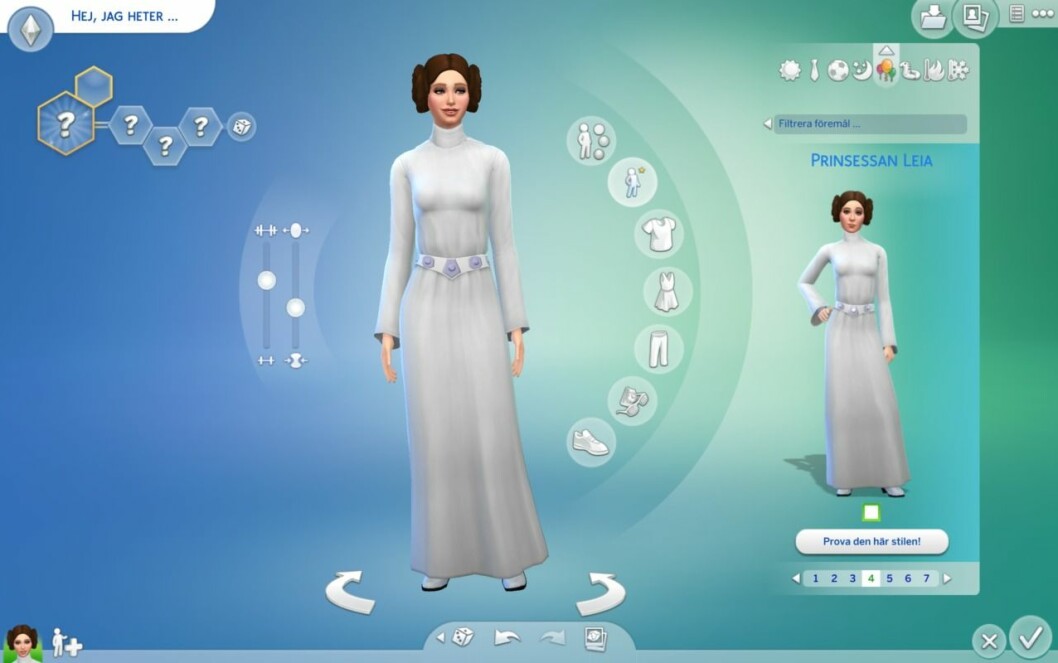 Princessan Leia Sims 4
