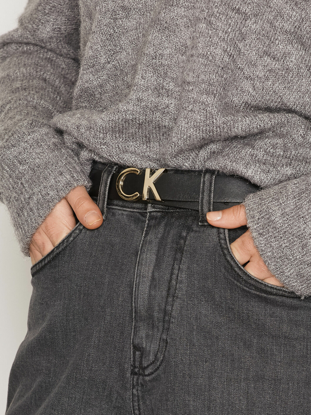 skärp calvin klein guld