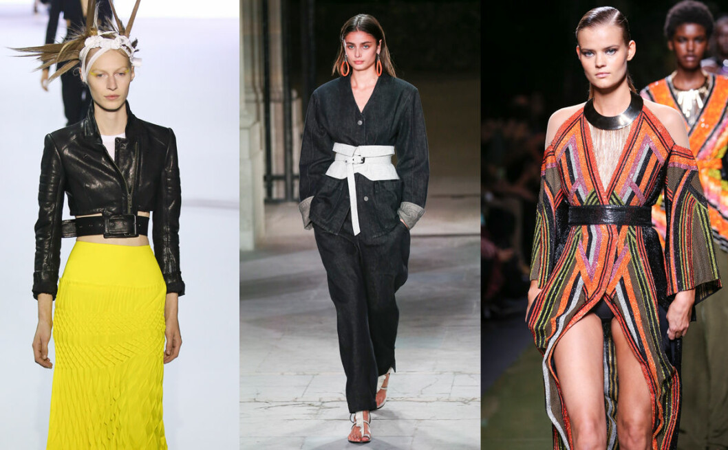 Markera midjan med ett skärp à la Haider Ackermann, Isabel Marant och Balmain! midjeskärm vårmode 2017
