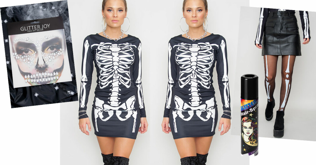 Skelett halloween outfit