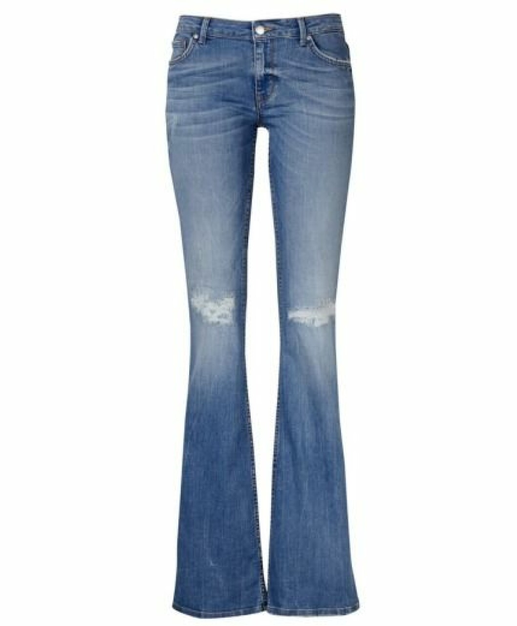 slitna utsvängda jeans
