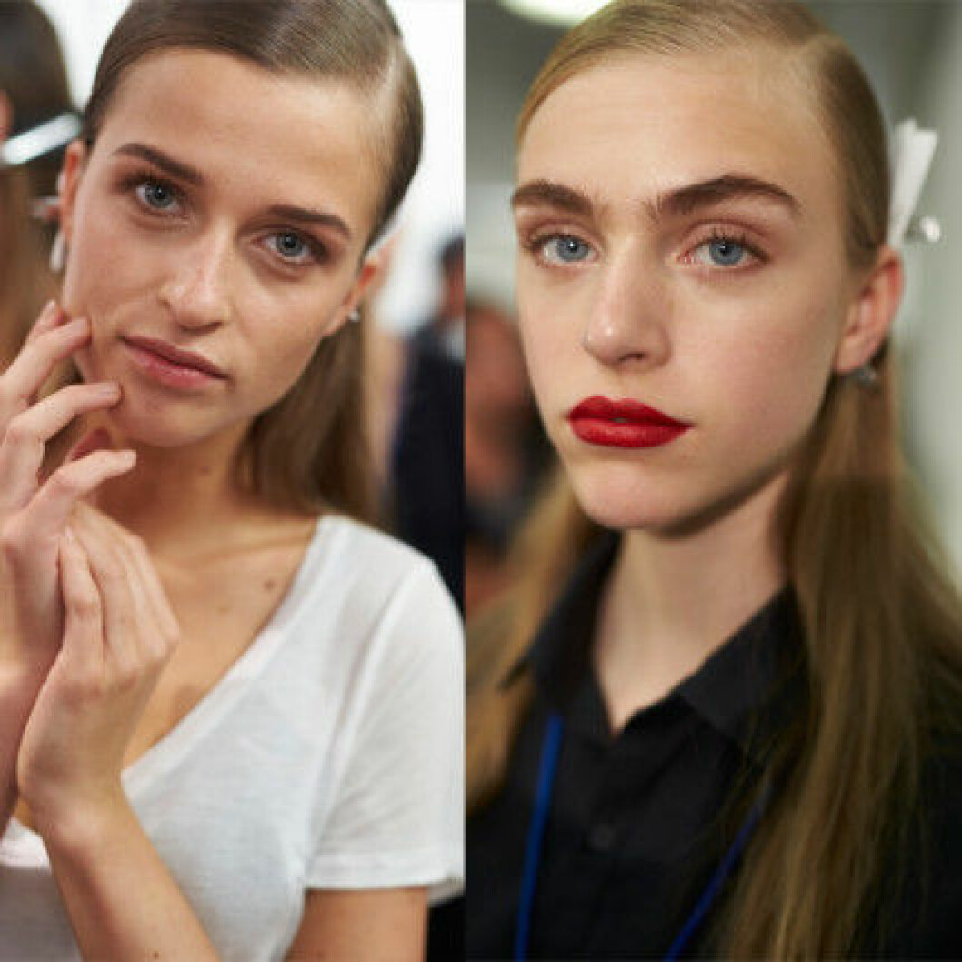 Backstage DKNY SS16 smink våren 2016