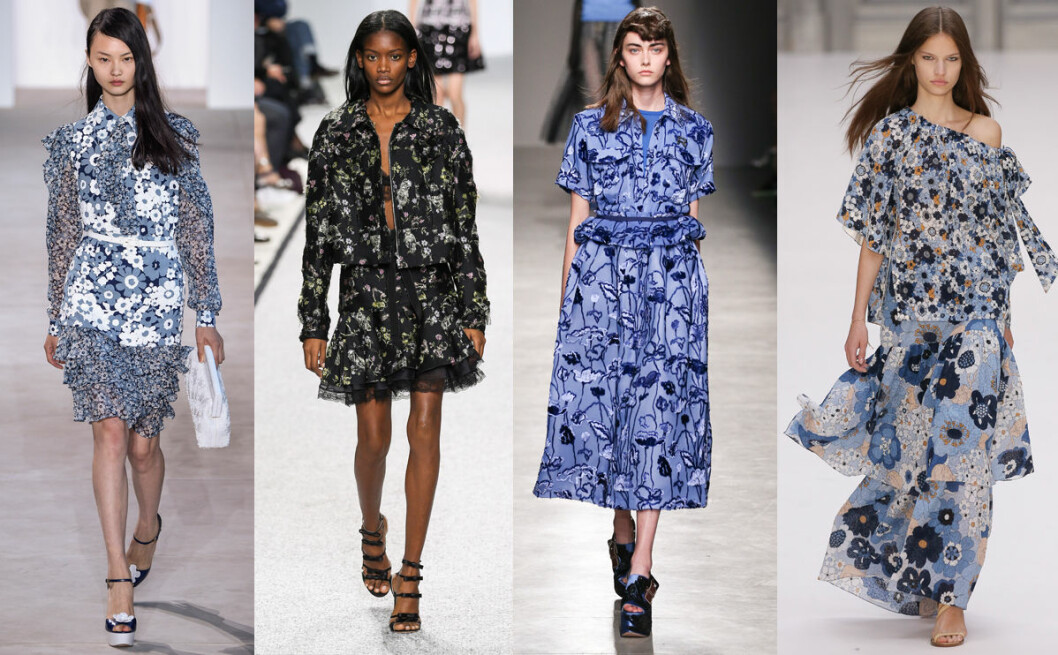 Michael Kors, Giambattista Valli, Rochas, Chloé sommarmode 2017 blommigt