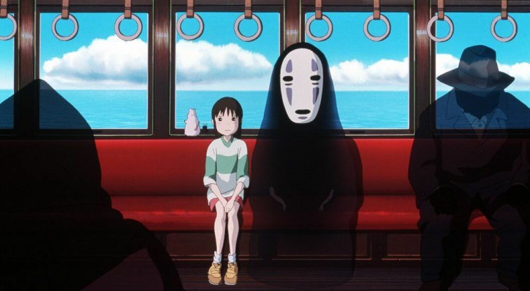 En bild ur animefilmen Spirited Away av Studio Ghibli. 