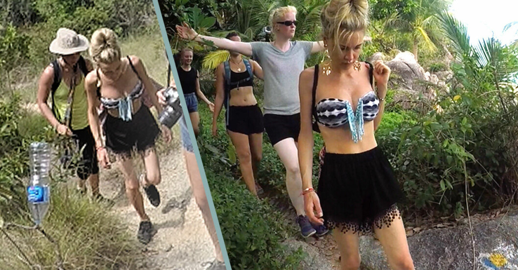 Bilder från Mexiko, Stephanie Brown längst fram i bild. Foto: Privat Stephanie Brown går längs en stig i Mexiko.
