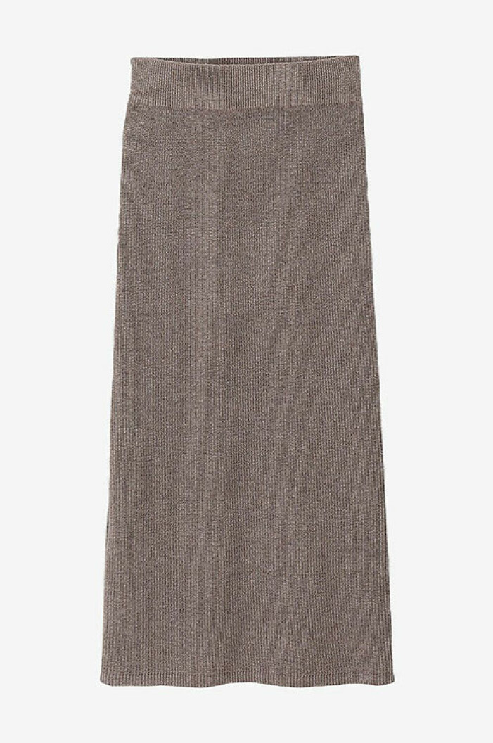 Stickad grå kjol från La Redoute Collections