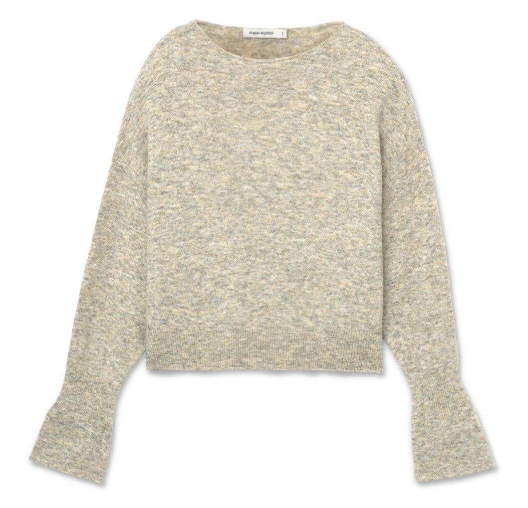 Beige stickad tröja